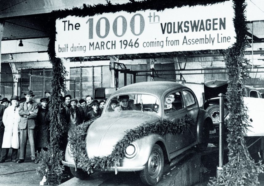 Volkswagen unter britischer Verwaltung: Im März 1946 wurde der 1000ste Käfer produziert. Foto: Auto-Medienportal.Net/Volkswagen